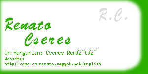 renato cseres business card